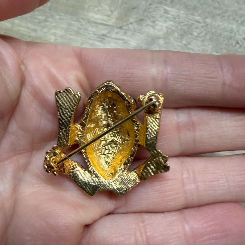 VAN DELL Vintage Frog Brooch - Picture 3 of 3
